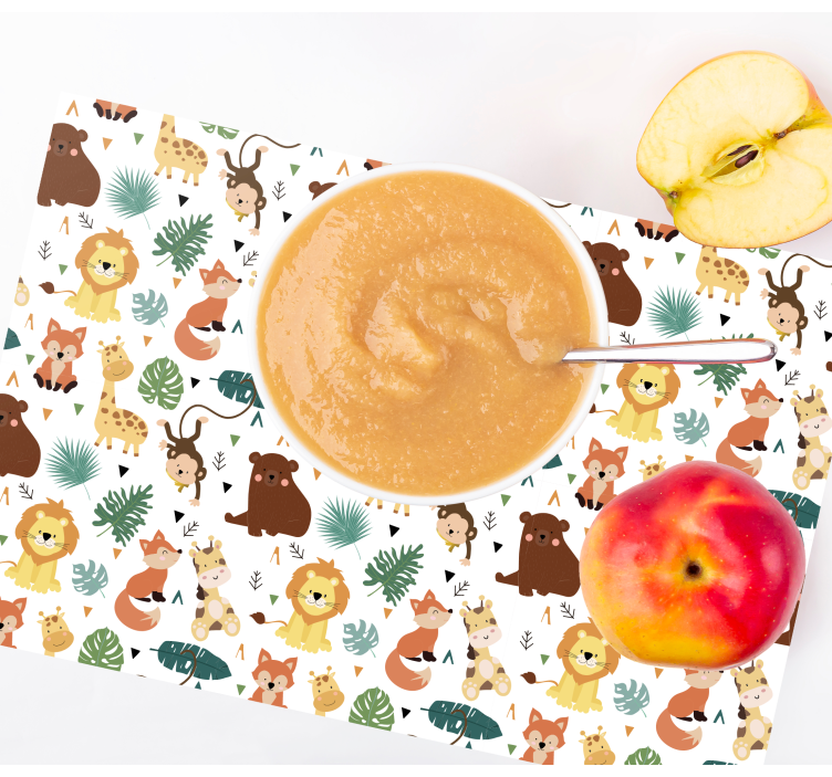 Kinder placemat schattige dierenpatronen - TenStickers
