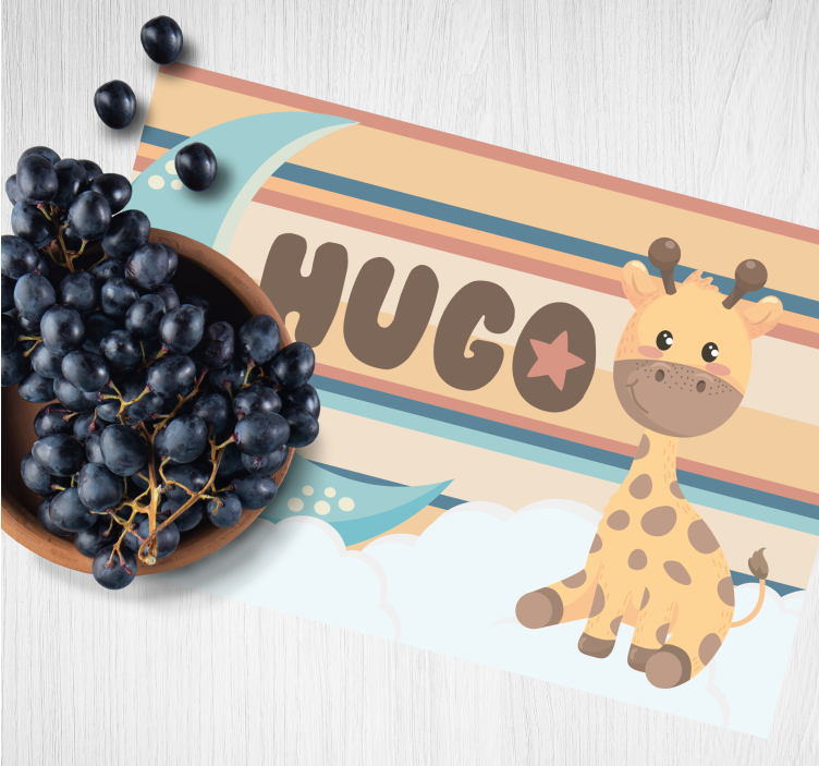 Kinder placemat schattige giraffe figuren - TenStickers