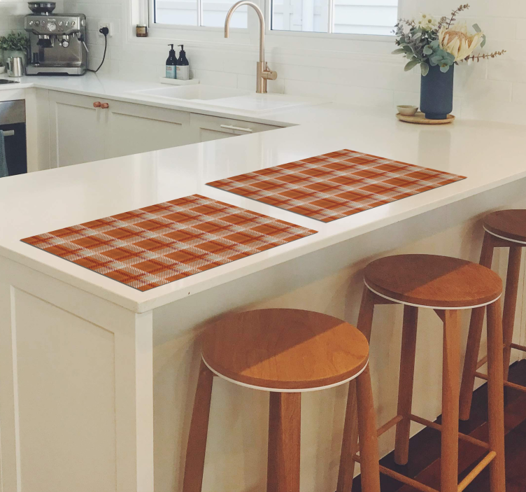 Kleurrijke placemats herfst geruit - TenStickers