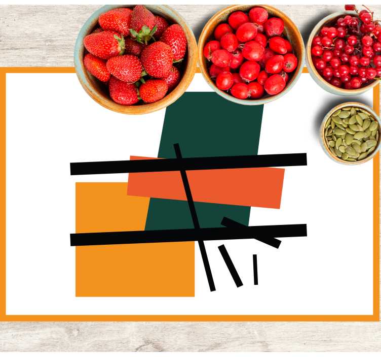 Moderne placemat abstract geometrische blokken - TenStickers