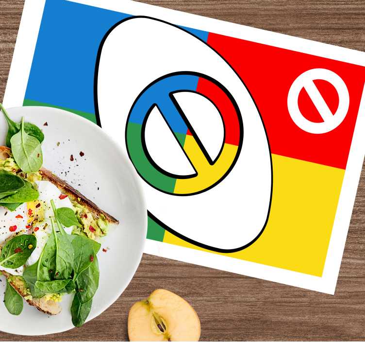 Moderne placemat abstract kleurrijke vorm - TenStickers