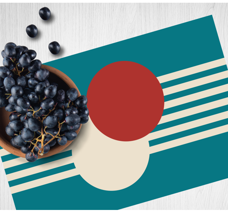 Moderne placemat abstract kleurrijke vormen - TenStickers