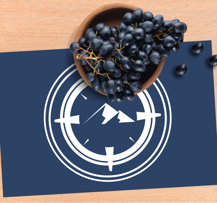 Moderne placemat bergkompas graphic - TenStickers