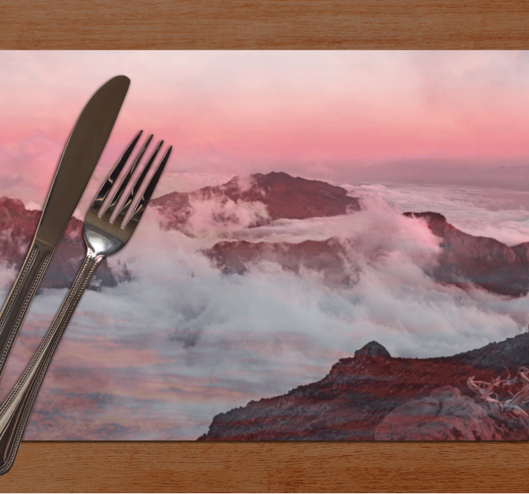 Moderne placemat berglandschap scène - TenStickers