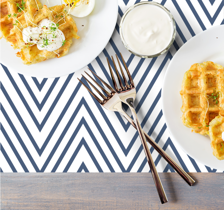 Moderne placemat elegant chevronpatroon - TenStickers