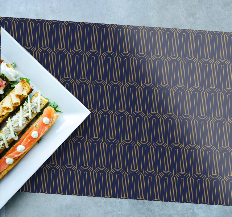 Moderne placemat elegante gebogen lijnen - TenStickers