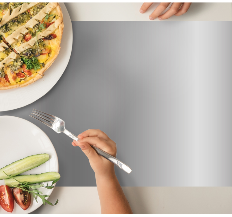 Moderne placemat elegante grijze oppervlakte - TenStickers