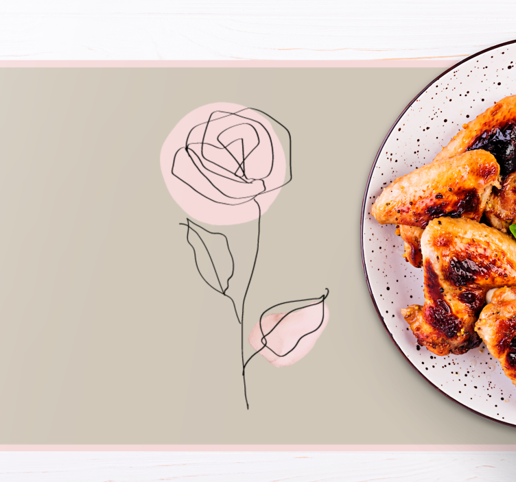 Moderne placemat elegante rozenomtrek - TenStickers