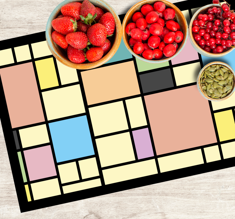 Moderne placemat geometrisch abstract patroon - TenStickers