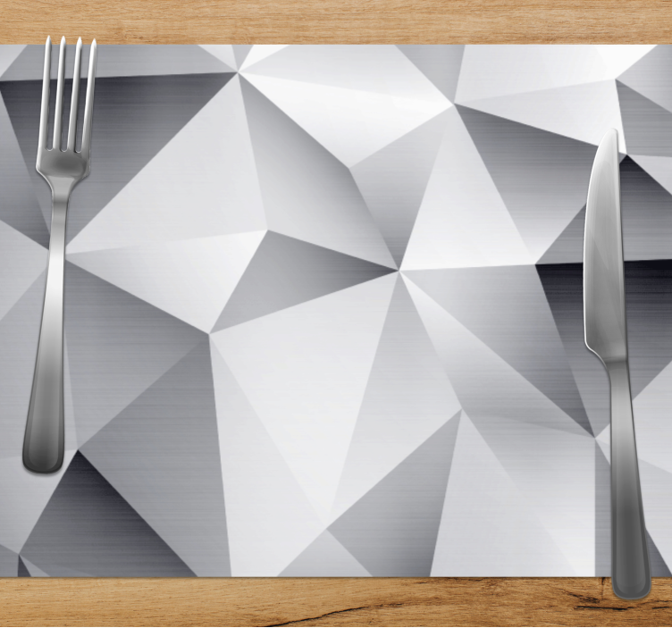 Moderne placemat geometrisch metallic patroon - TenStickers