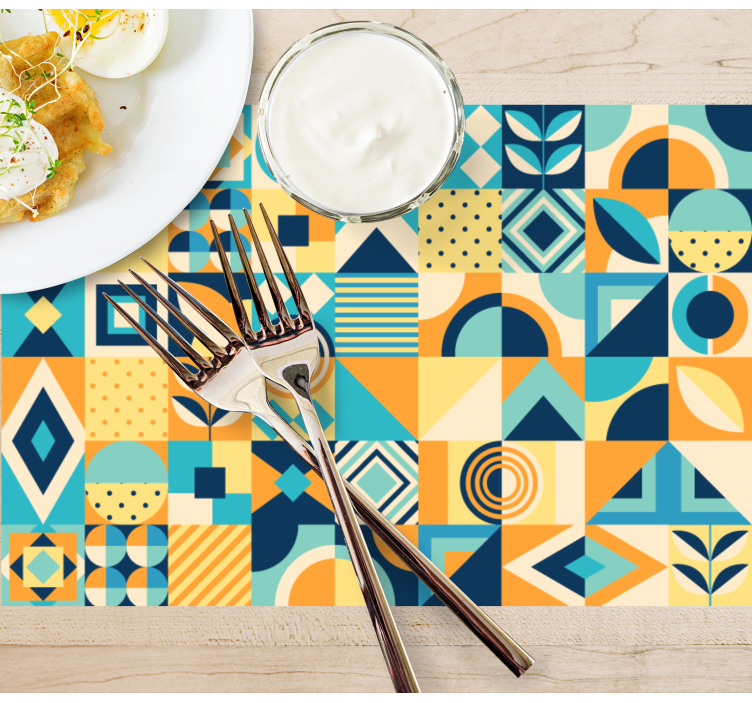 Moderne placemat geometrisch patroon spel - TenStickers