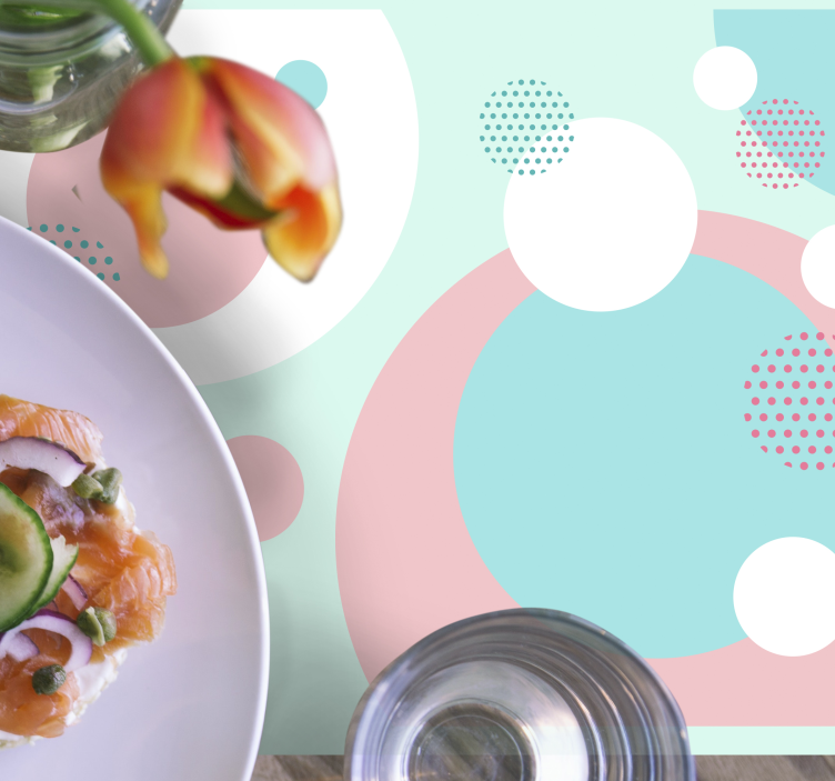 Moderne placemat geometrische kleurblokken - TenStickers