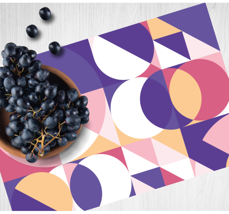 Moderne placemat geometrische kleurindeling - TenStickers