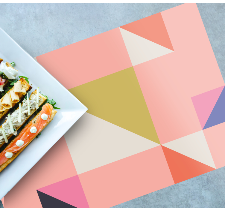 Moderne placemat geometrische kleursecties - TenStickers