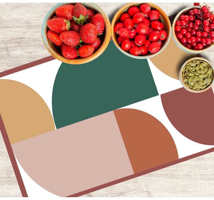 Moderne placemat geometrische kleursegmenten - TenStickers