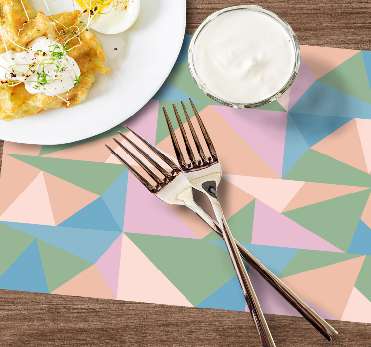 Moderne placemat geometrische pastel motieven - TenStickers
