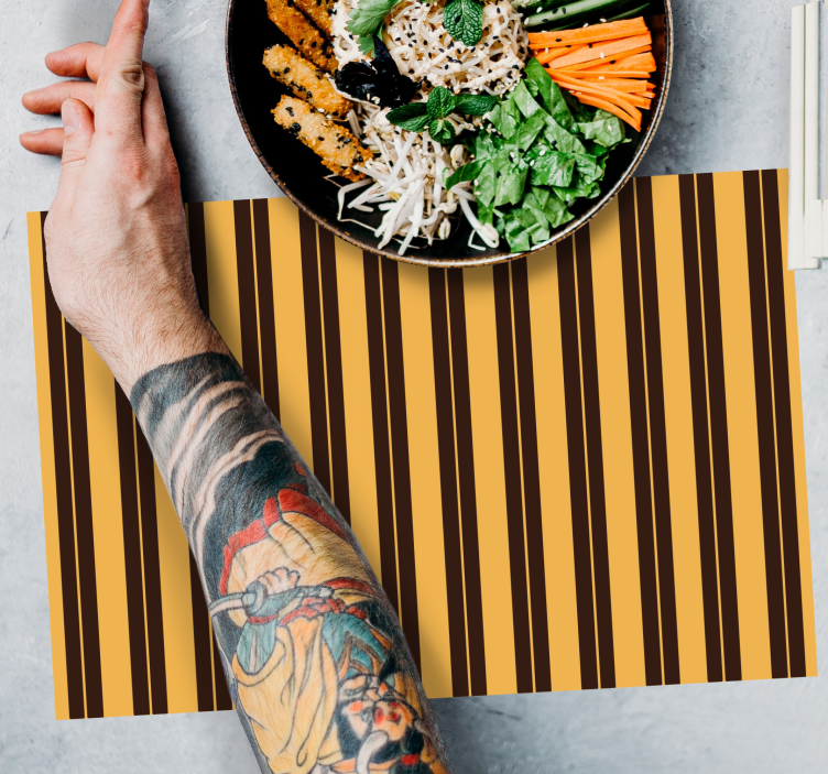 Moderne placemat gestreepte tafelbedekking - TenStickers