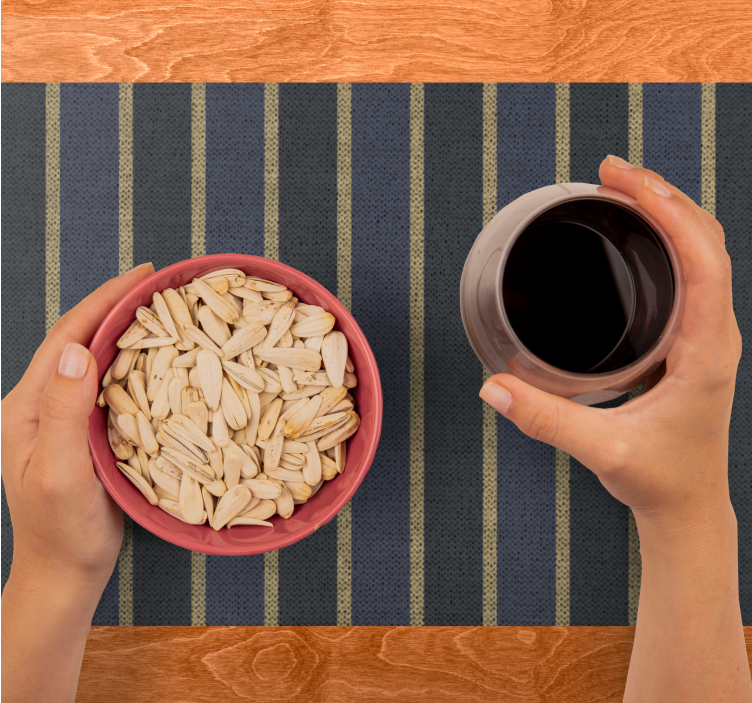 Moderne placemat gestreepte textiel loper - TenStickers