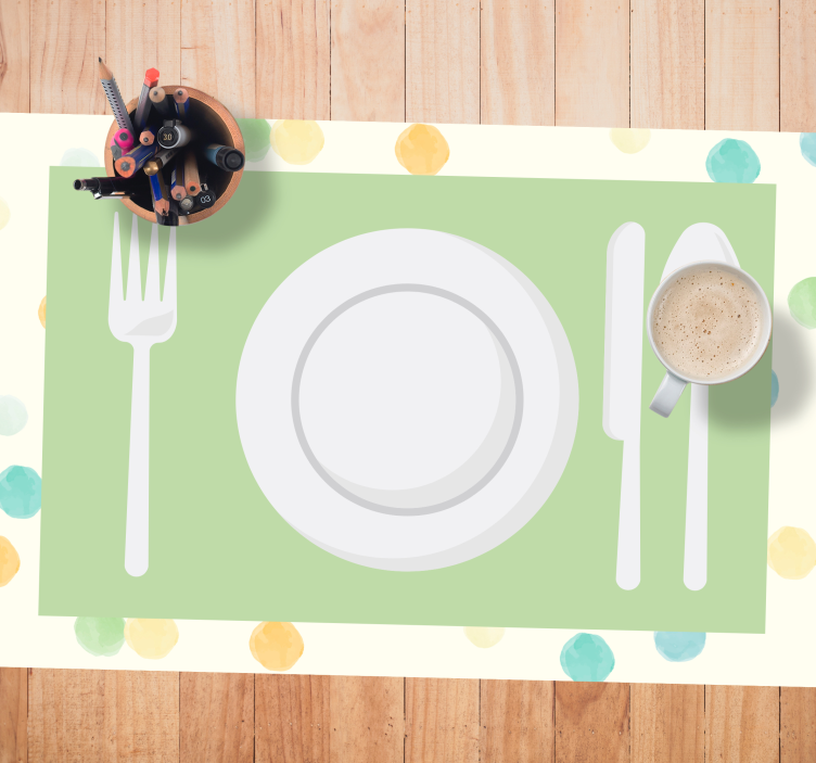 Moderne placemat hedendaagse eettafelset - TenStickers