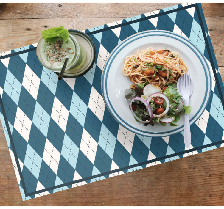 Moderne placemat in harlequinpatroonstijl - TenStickers