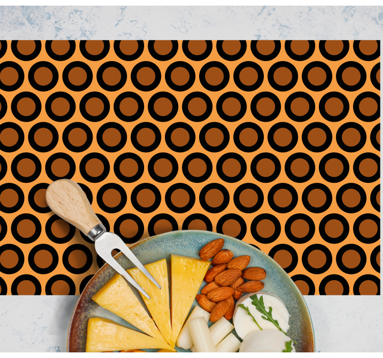 Moderne placemat met cirkelpatroon motief - TenStickers