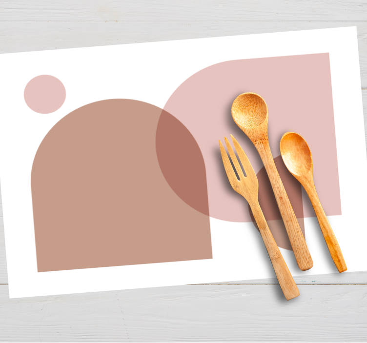 Moderne placemat met eigentijdse geometrische vormen - TenStickers