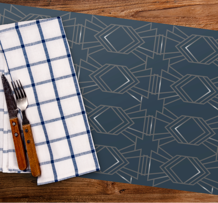 Moderne placemat met elegant geometrisch element - TenStickers