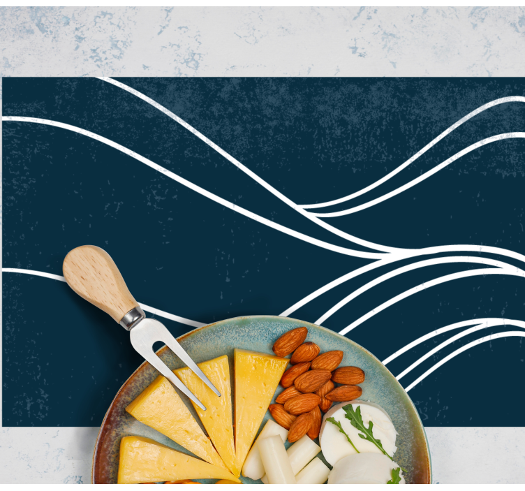 Moderne placemat met elegant golvenpatroon - TenStickers