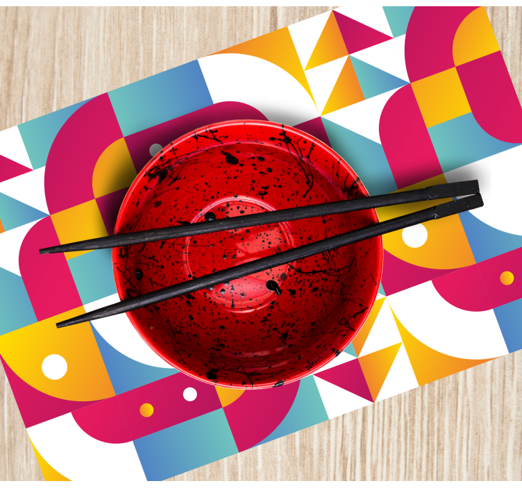 Moderne placemat met gedurfde geometrische patronen - TenStickers