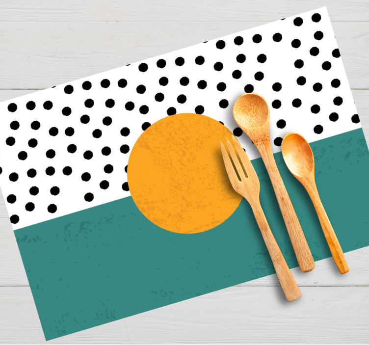 Moderne placemat met gedurfde stippenbasis - TenStickers
