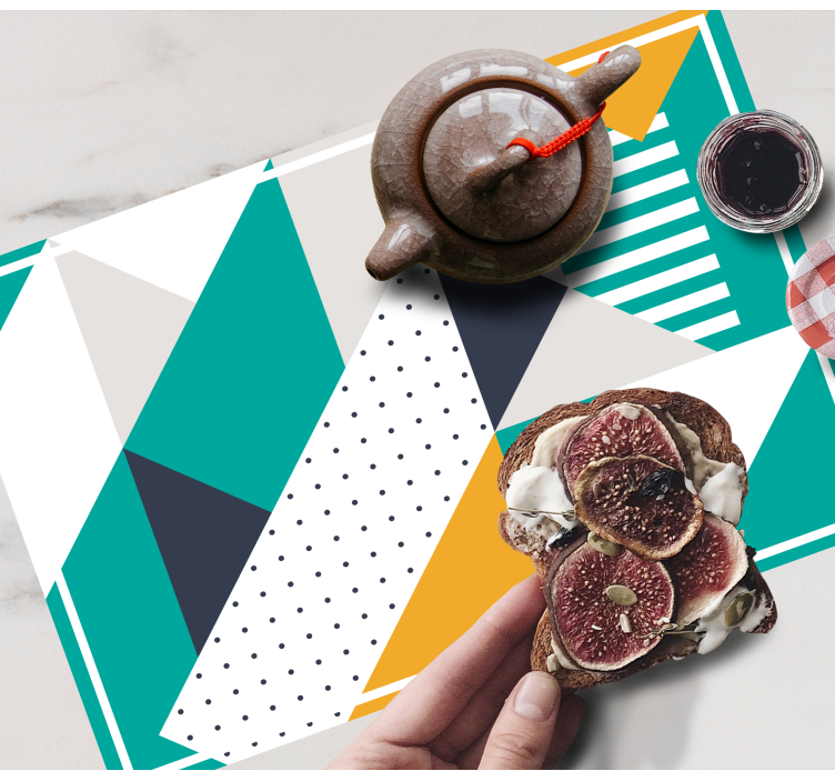 Moderne placemat met geometrische patronen - TenStickers