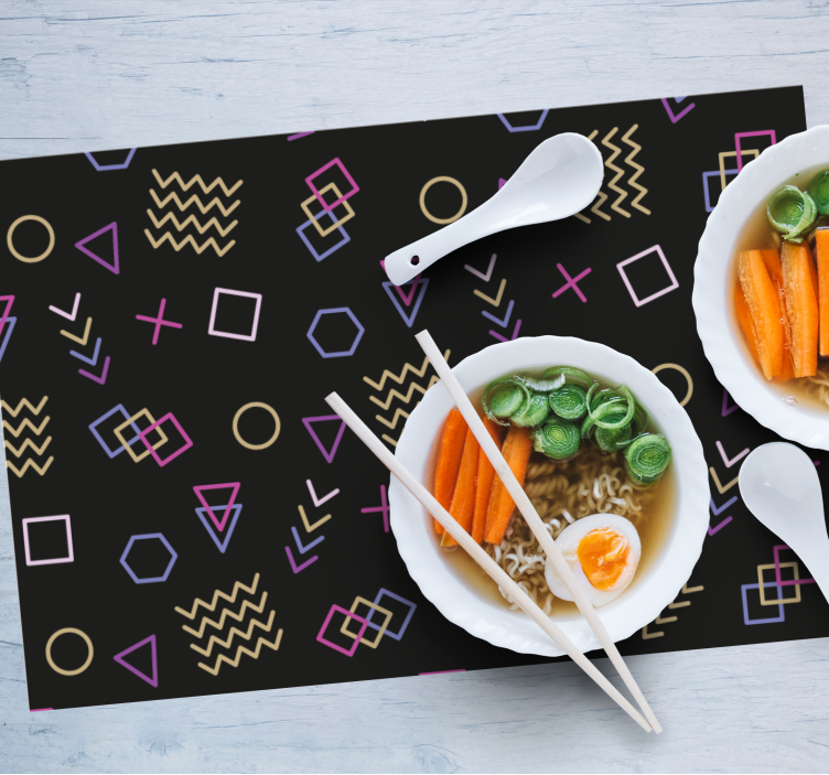 Moderne placemat met geometrische vormen patroon - TenStickers