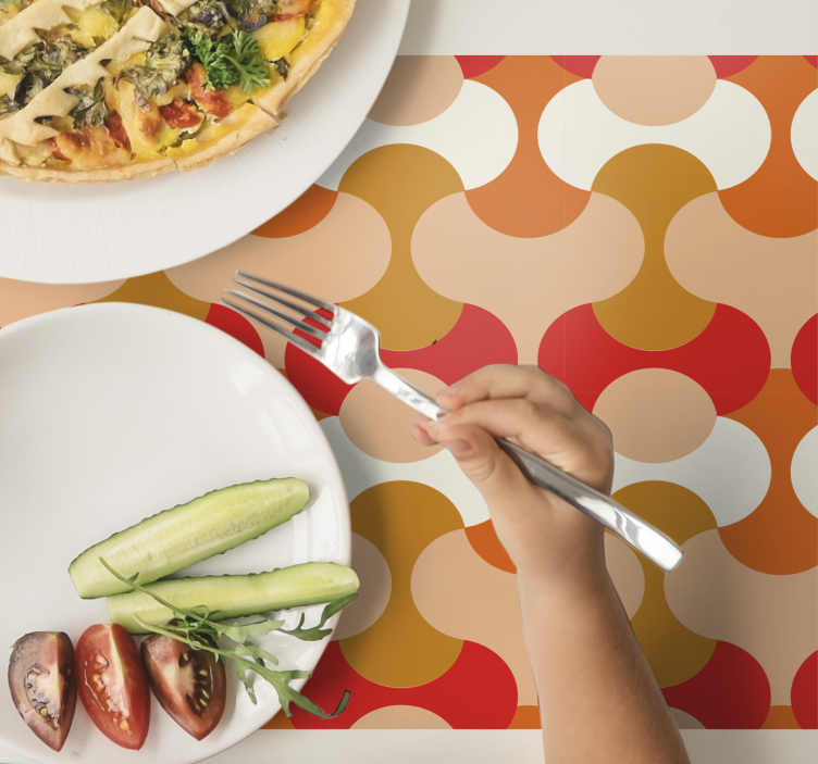Moderne placemat met levendige geometrische motieven - TenStickers