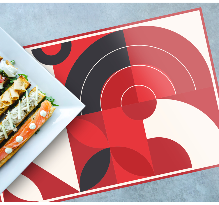Moderne placemat met levendige geometrische vormen - TenStickers