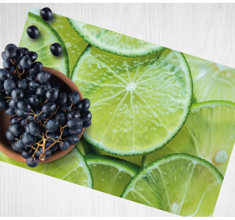 Moderne placemat met sappige limoenschijven - TenStickers