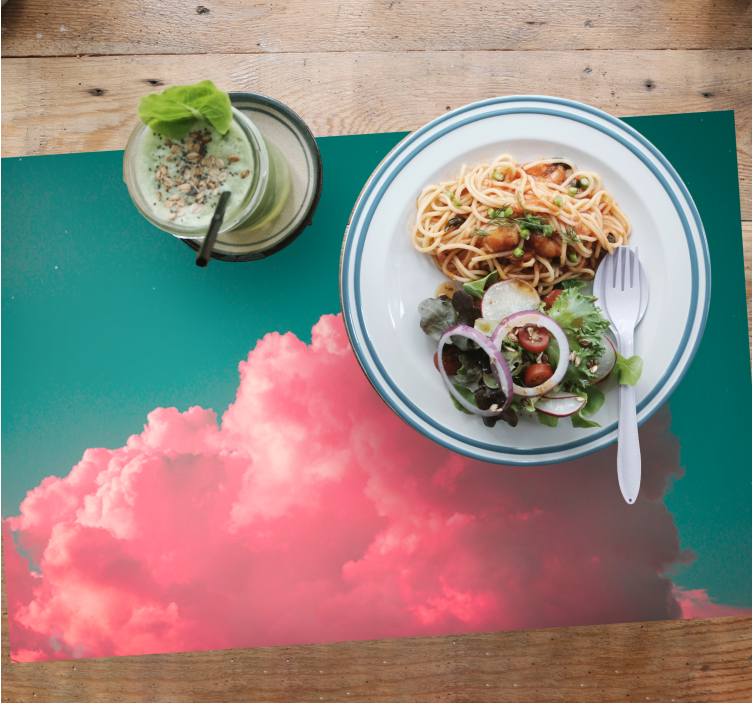 Moderne placemat roze wolk blush - TenStickers