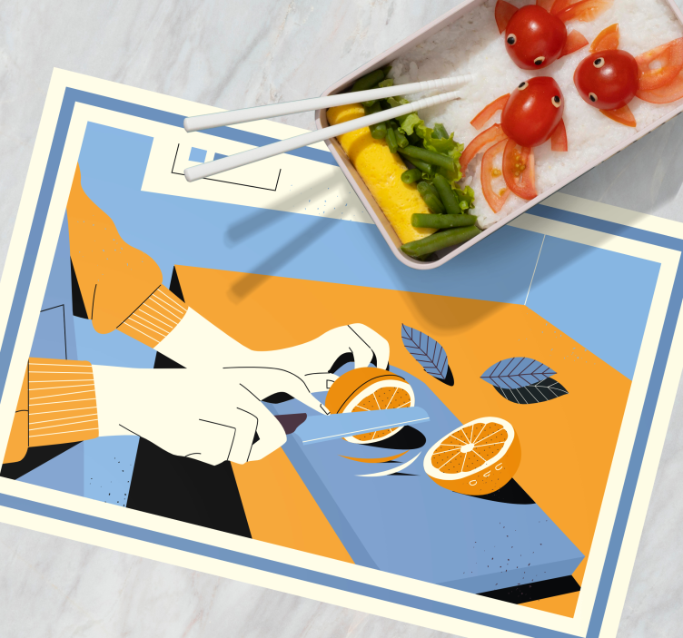 Moderne placemat slices verse sinaasappelen - TenStickers
