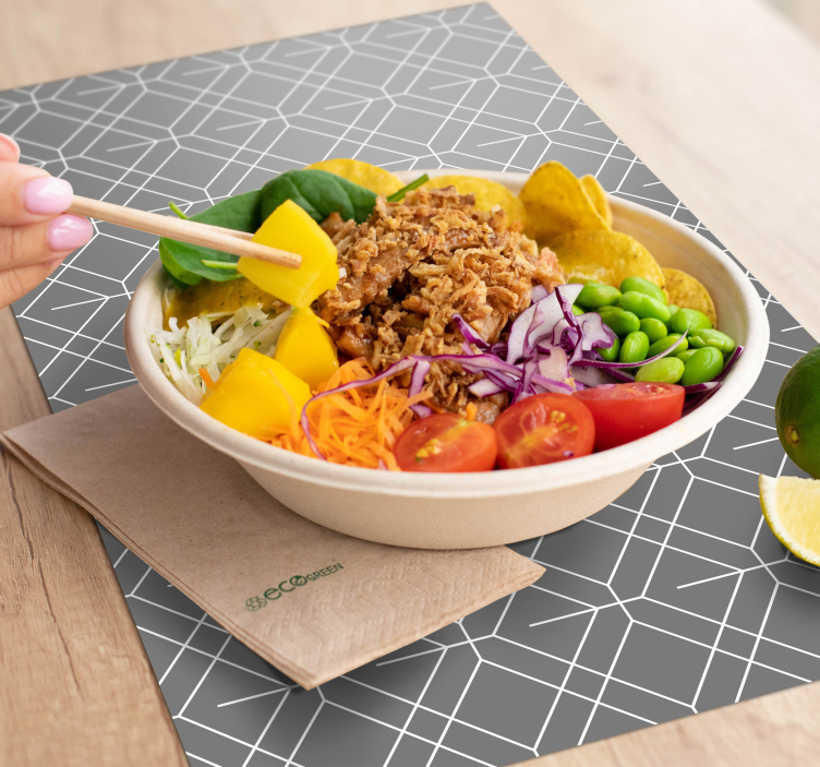 Moderne placemat stijlvolle geometrische oppervlakte - TenStickers