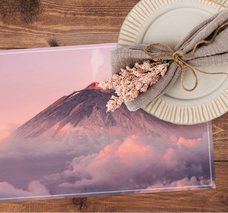 Moderne placemat vulkanisch berglandschap - TenStickers