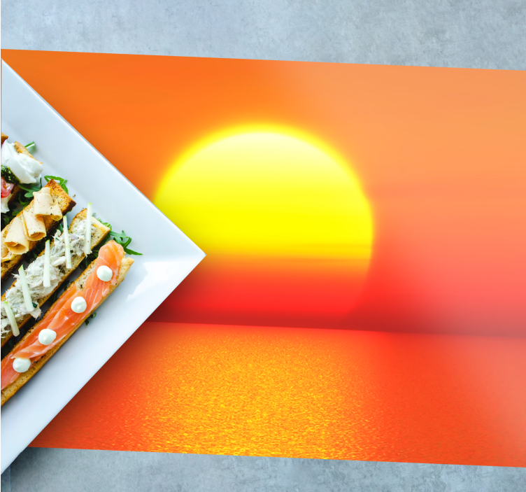 Moderne placemat zonsondergang horizon - TenStickers
