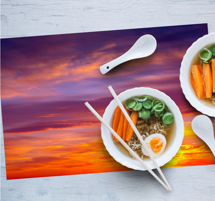 Moderne placemat zonsondergang horizon uitzicht - TenStickers
