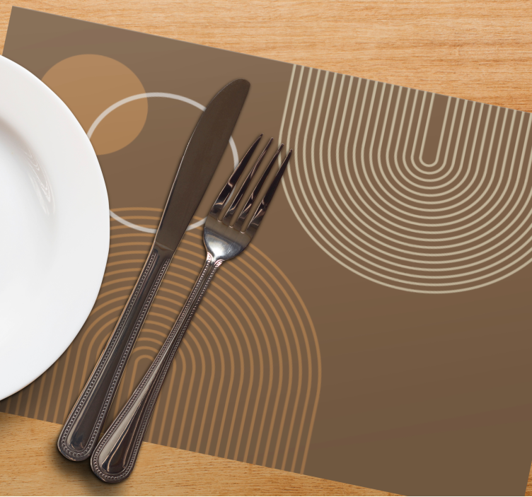 Moderne placemats Warme geometrische bogen - TenStickers