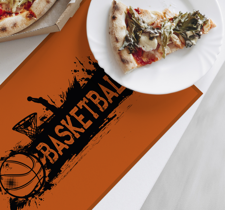Oranje basketbal placemat - TenStickers