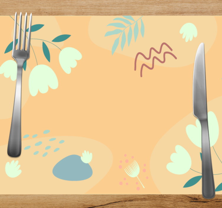 Originele placemat abstract bloemmotief - TenStickers