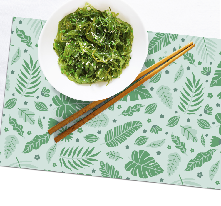 Originele placemat bladergroene patronen - TenStickers