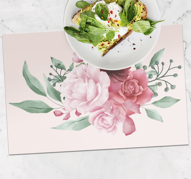 Originele placemat bloemenarrangement - TenStickers