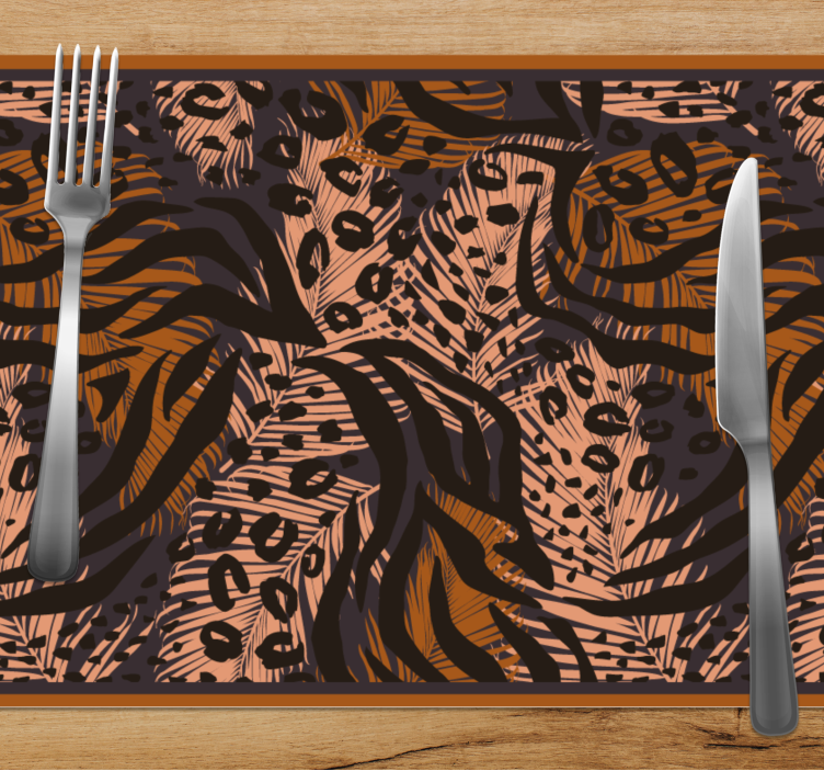 Originele placemat bloemenjungle patroon - TenStickers