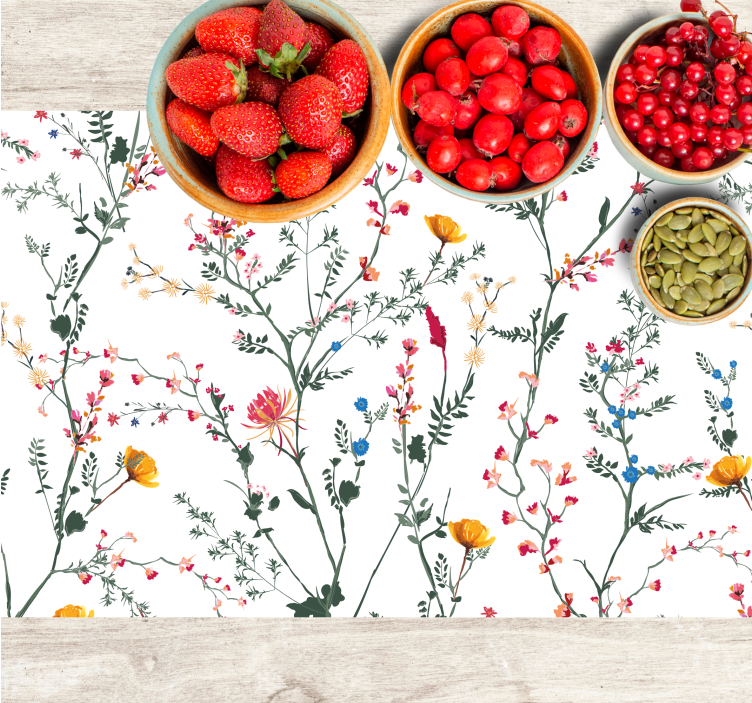 Originele placemat bloemenpatroon verzameling - TenStickers