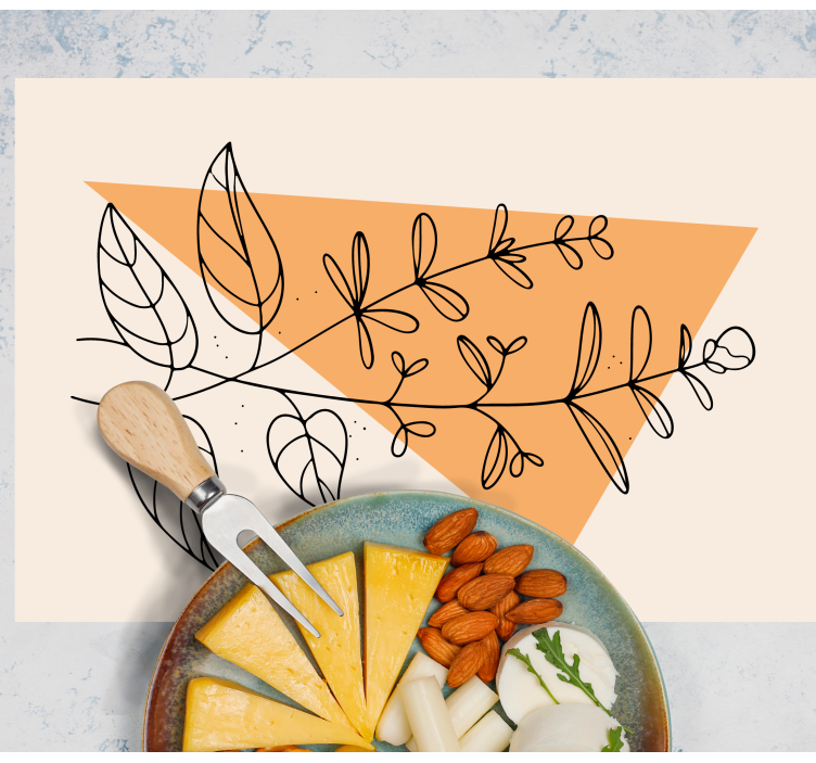 Originele placemat bloemig abstract ontwerp - TenStickers