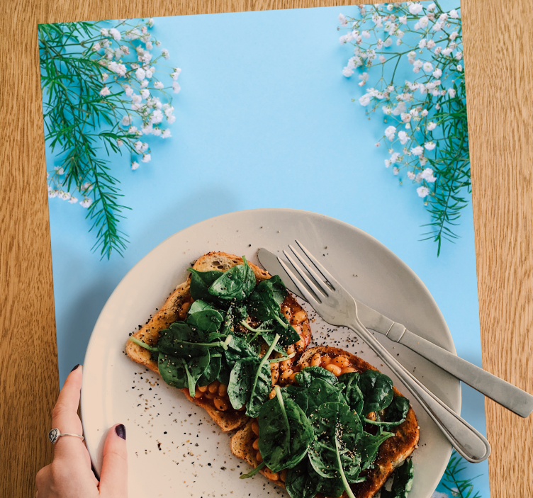 Originele placemat bloemige tafelaccent - TenStickers